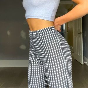 Flare plaid pants